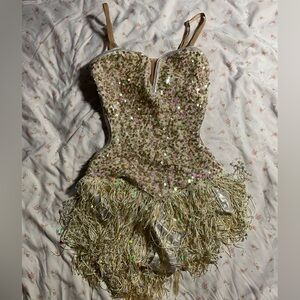 Sequin and Fringe Ballroom Costume